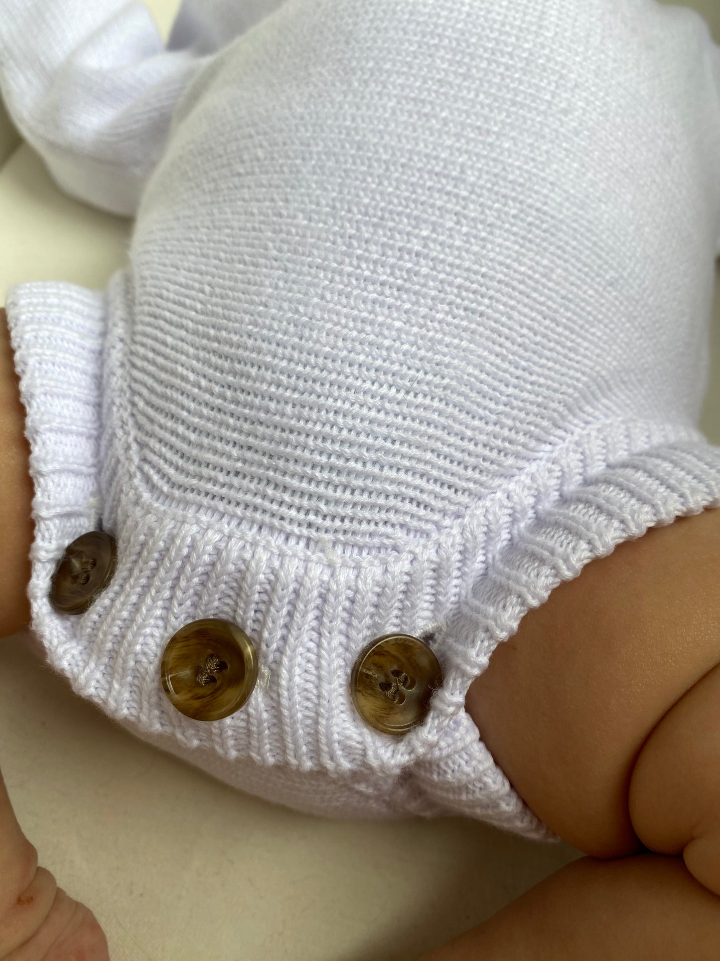 LAILA MAE Baby Romper White