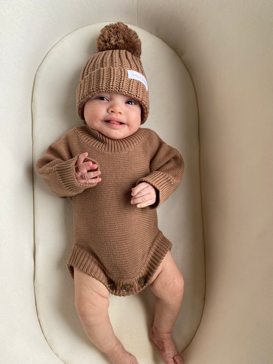 LAILA MAE Baby Romper Cocoa